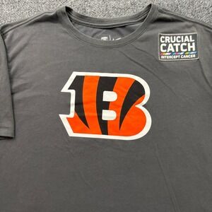 Nike Cincinnati Bengals T-Shirt Mens 2XL Gray Dri-FIT Crucial Catch Training Tee